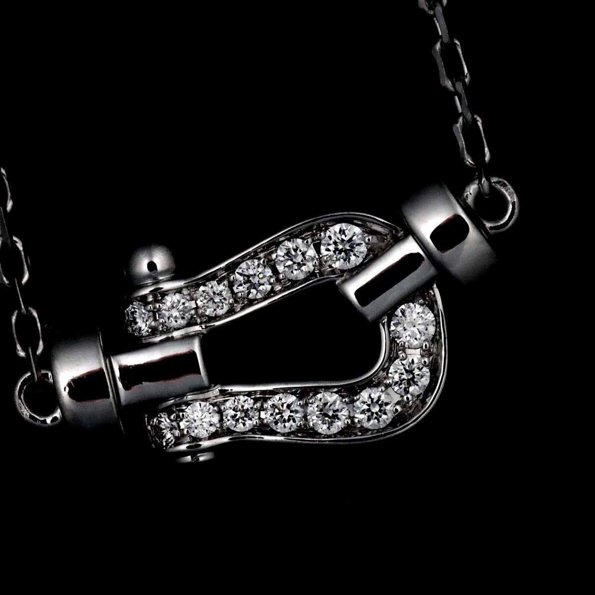 Force10 Diamond Necklace Small 18K White Gold 750