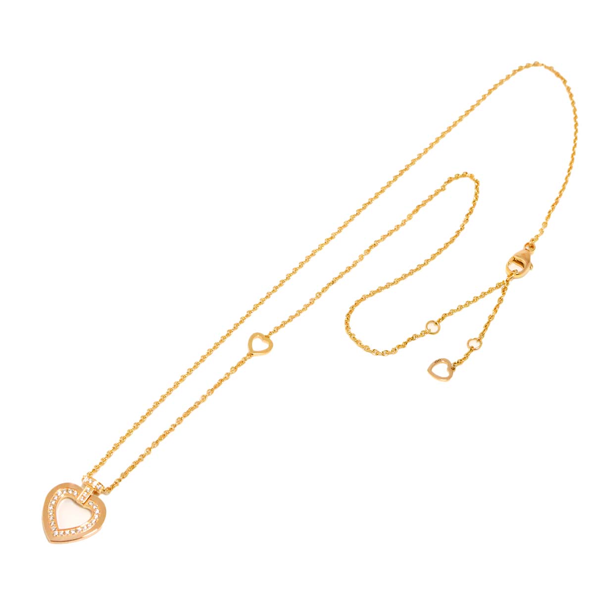 Diamond Heart Necklace SM 18K Pink Gold 750