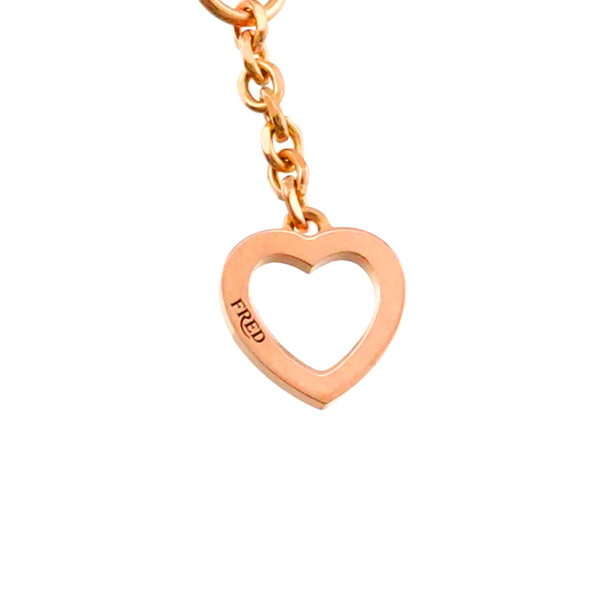 Diamond Heart Necklace SM 18K Pink Gold 750