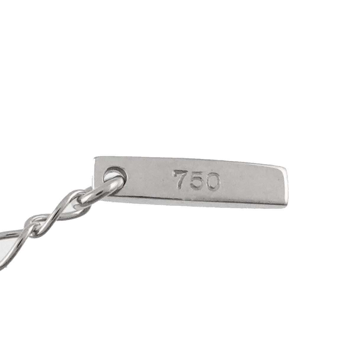 Diamond Heart Necklace 18K White Gold 750