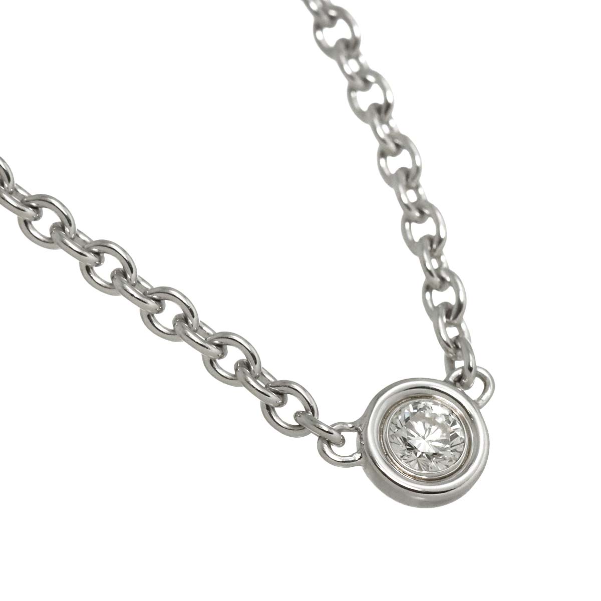 Diamond Necklace 18K WG White Gold 750