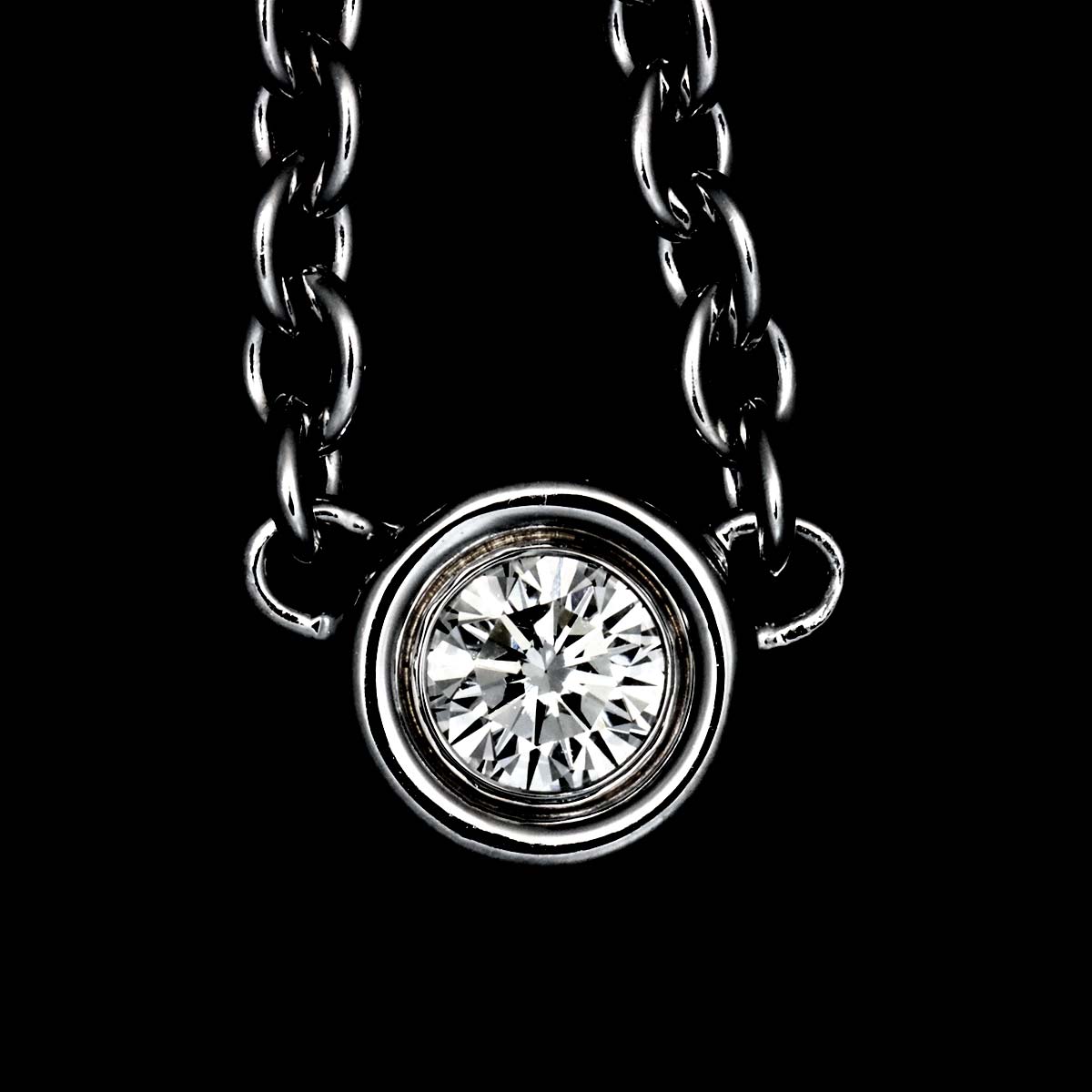 Diamond Necklace 18K WG White Gold 750