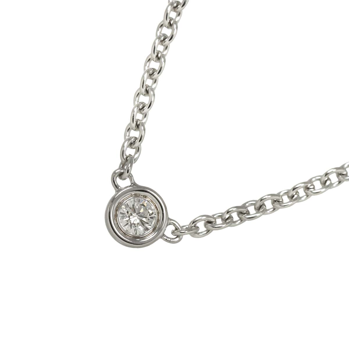 Diamond Necklace 18K WG White Gold 750