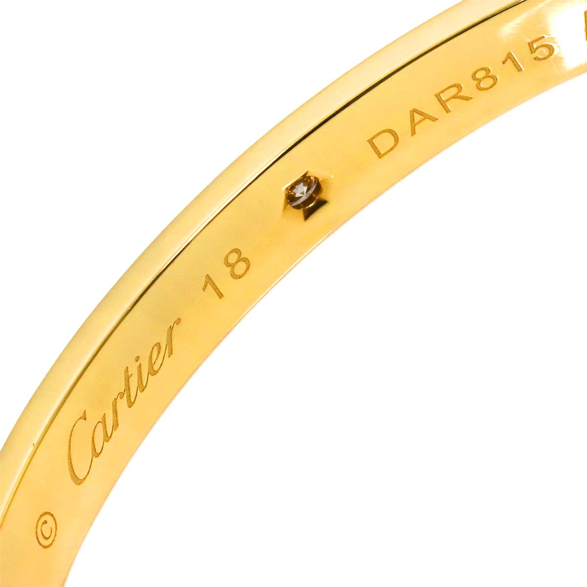 Love Bracelet Open Diamond 18K Yellow Gold 750 Size18