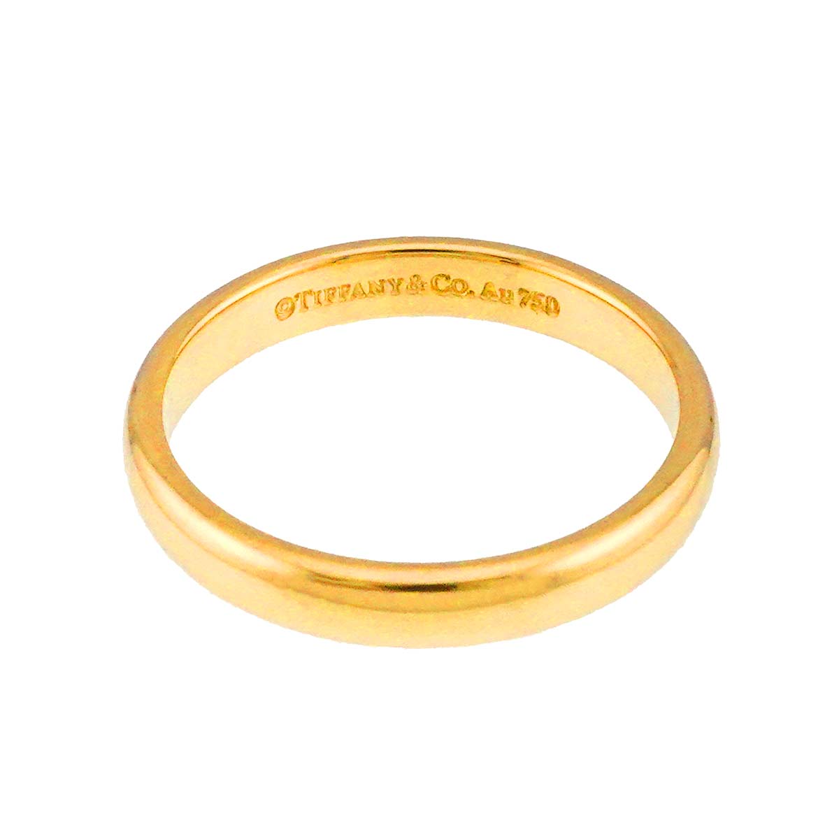 Forever Band Ring 18K Yellow Gold 750 Size 6.25-6.5(US)