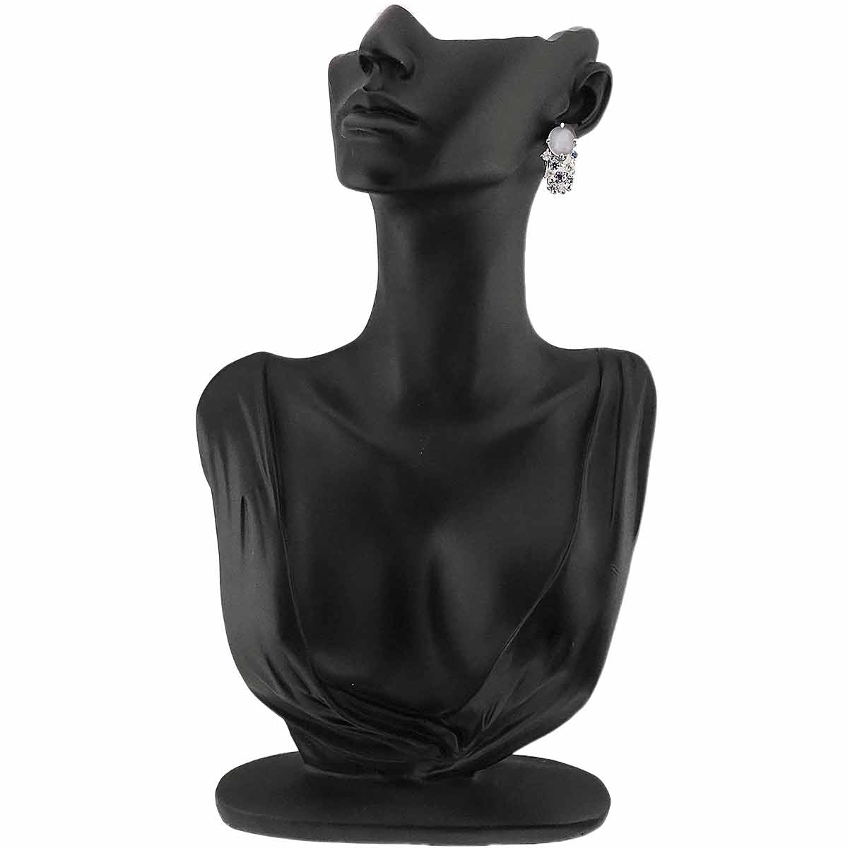 TASAKI Moonstone 4.72ct/4.88ct Sapphire Earrings Clip on 18K WG 750