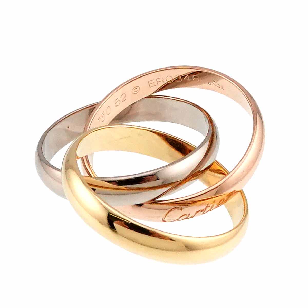 Trinity MM Ring 18K YG WG PG 750 Size52 6(US)