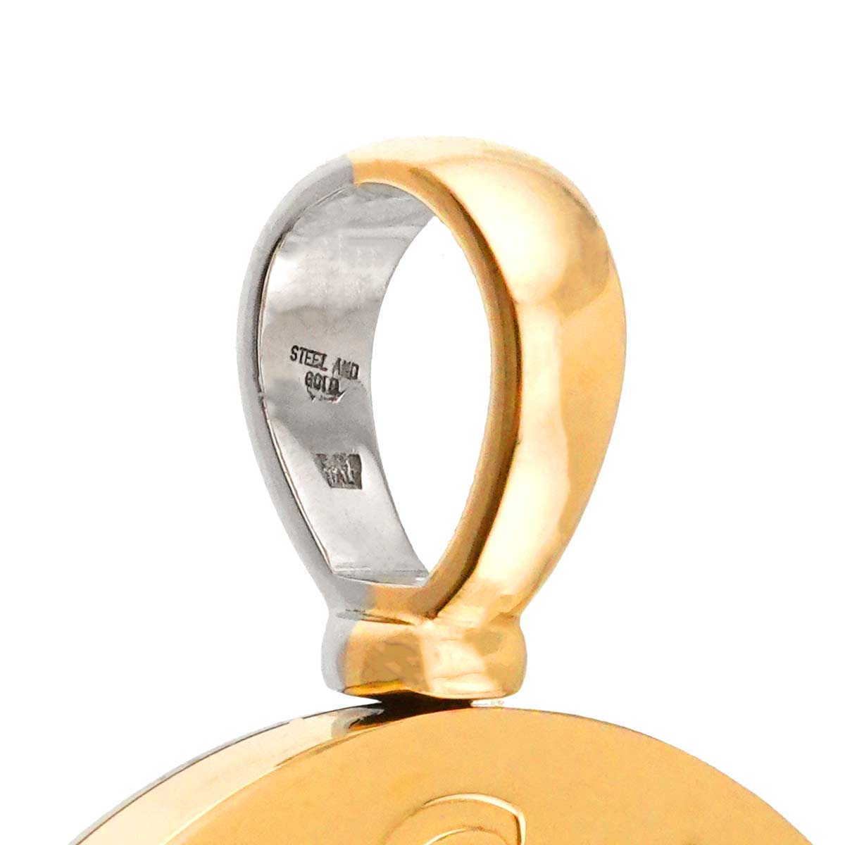 Double Logo Onyx Necklace 18K YG 750 SS