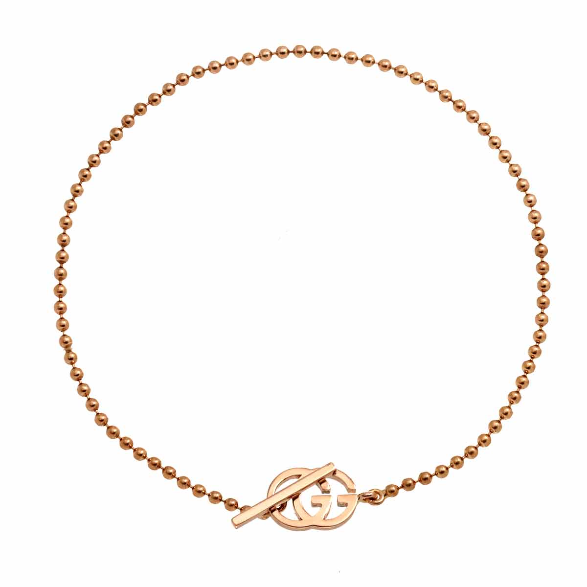 Double G Logo Bracelet 18K Pink Gold 750 size17