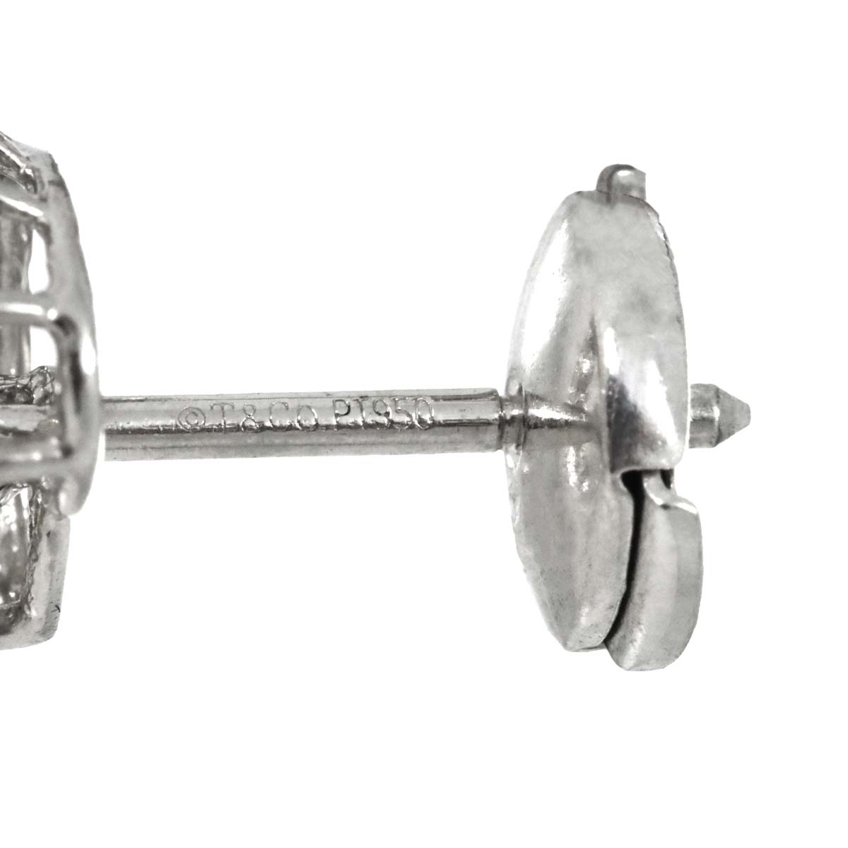 Heart Diamond Earrings Pierced Pt