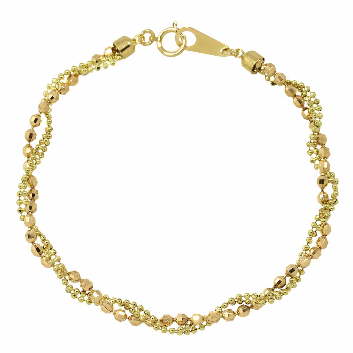 Bracelet 18K K18 PG YG Pink Yellow Gold 750