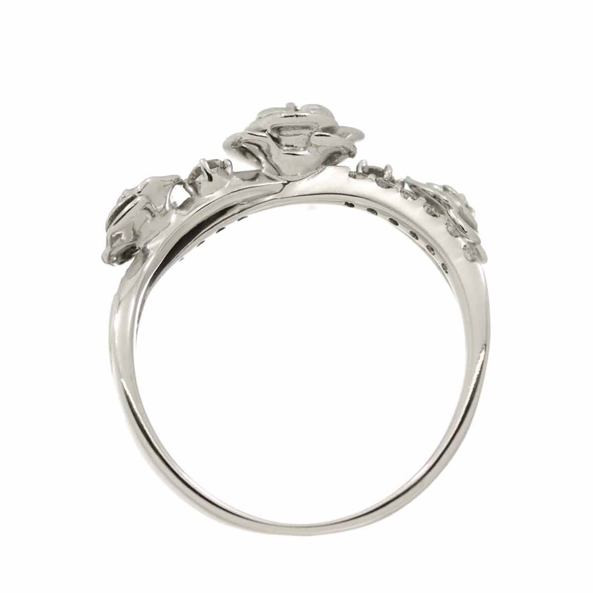 Diamond 0.30ct Ring 18K K18 WG White Gold size6.25-6.5(US)