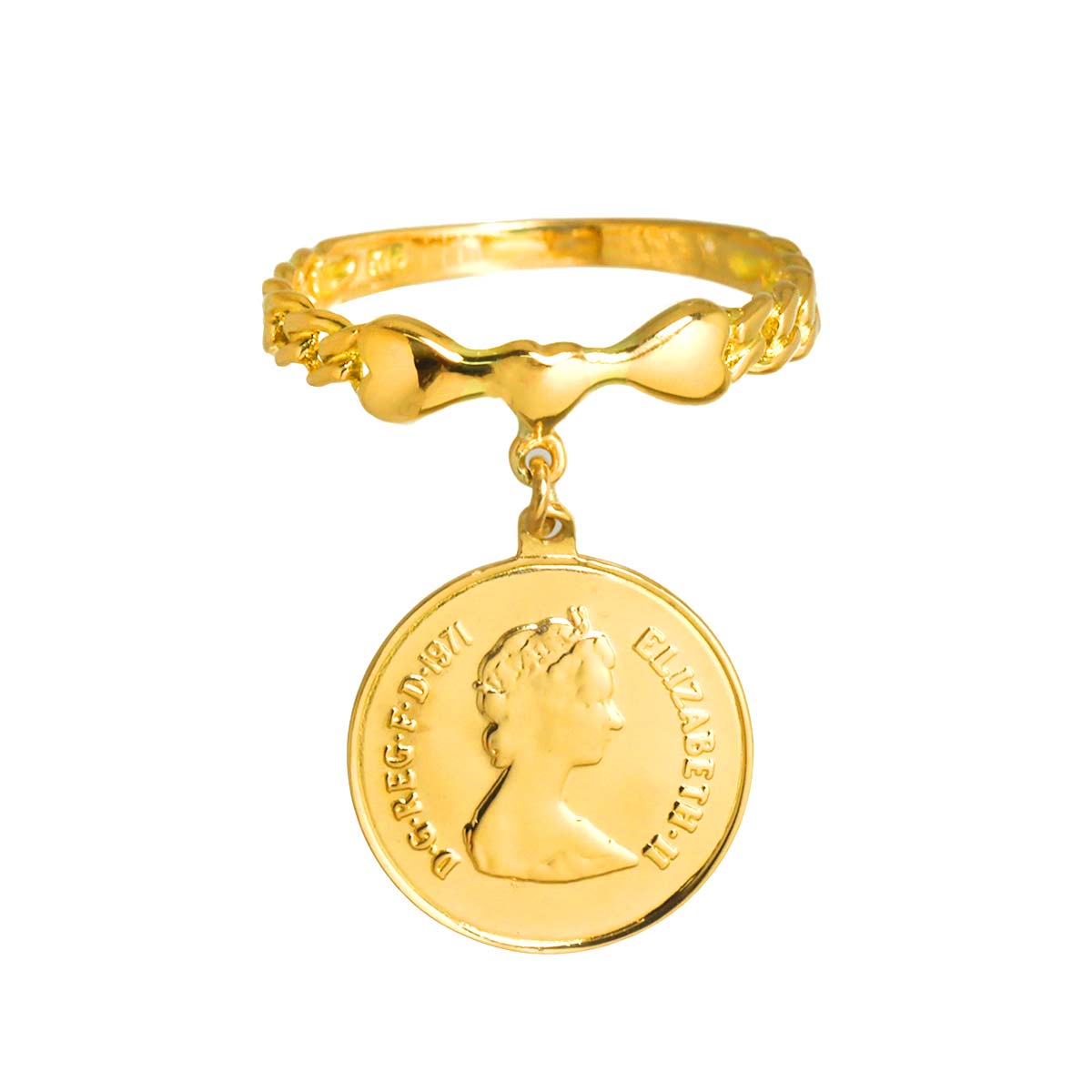 Ring 18K YG Yellow Gold 750 5.75-6(US)