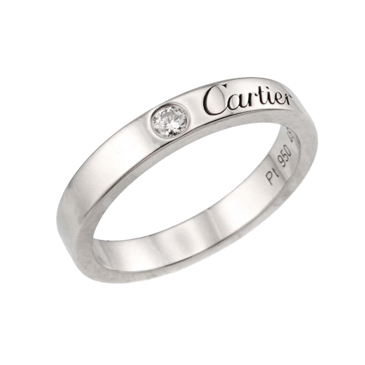 C de Diamond 1P Ring Pt Platinum size48 4.5(US)