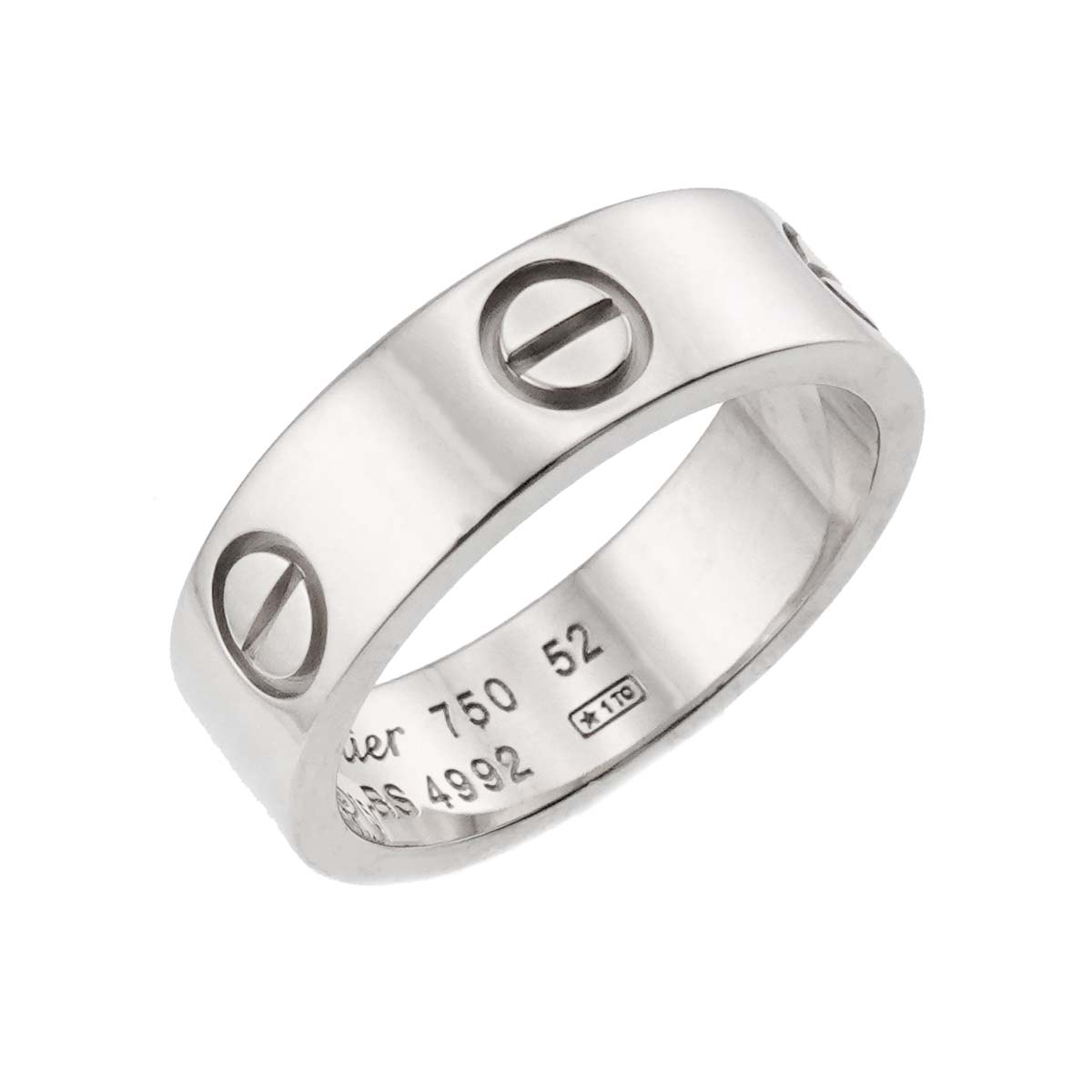 Cartier Love Ring 18K White Gold 750 size52 5.75-6(US)
