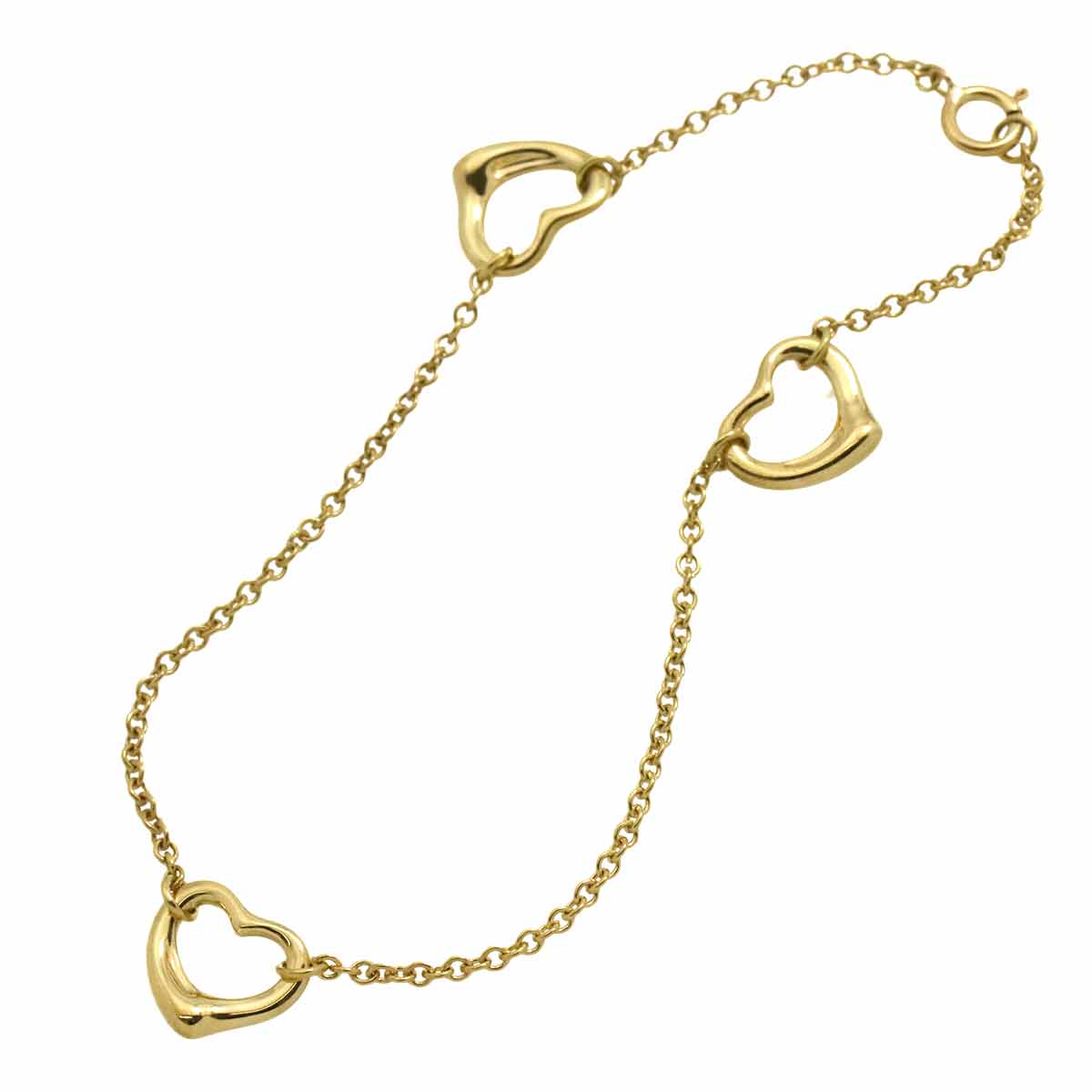 Open Heart 3P Bracelet 18K Yellow Gold 750