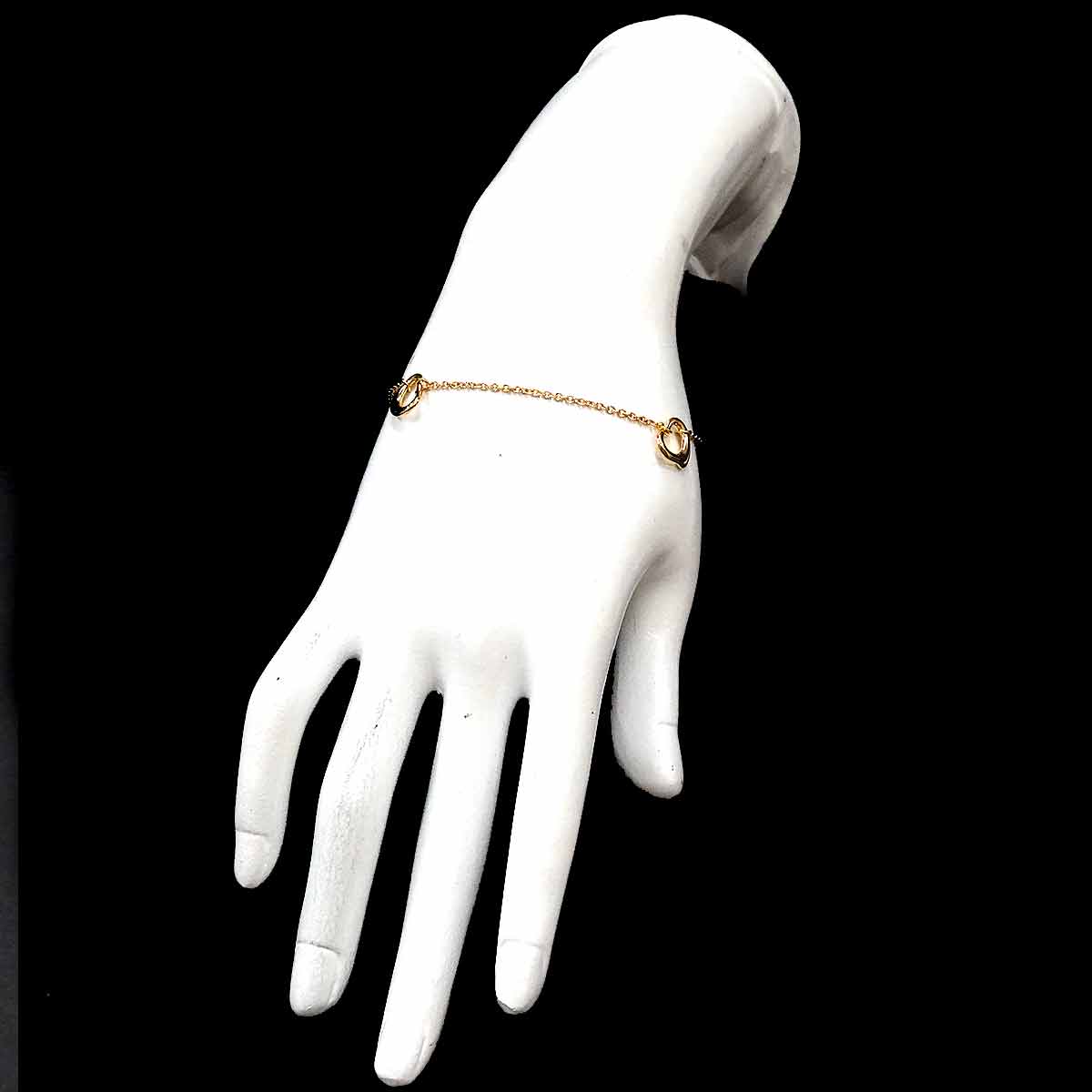 Open Heart 3P Bracelet 18K Yellow Gold 750