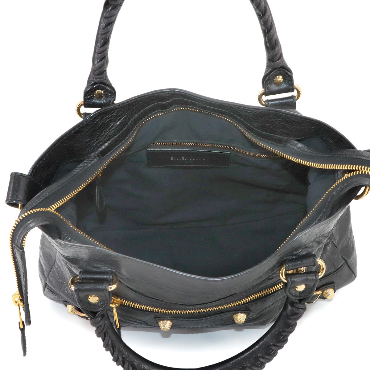 The Giant Town Hand Shoulder Bag Leather Black 285434