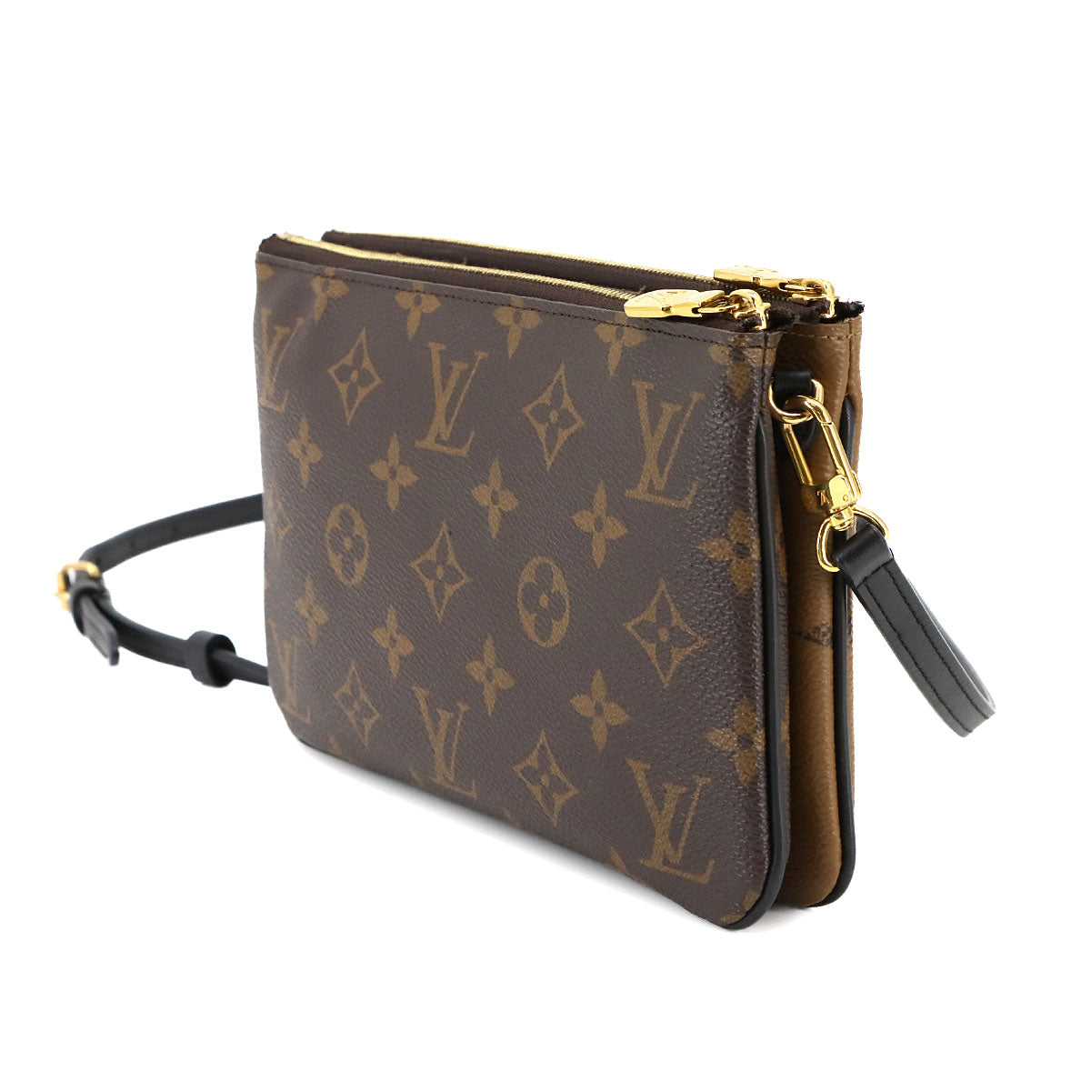 Monogram Giant Reverse Double Zip Pochette Shoulder Bag
