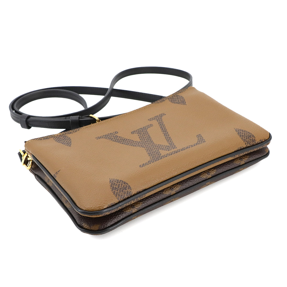 Monogram Giant Reverse Double Zip Pochette Shoulder Bag