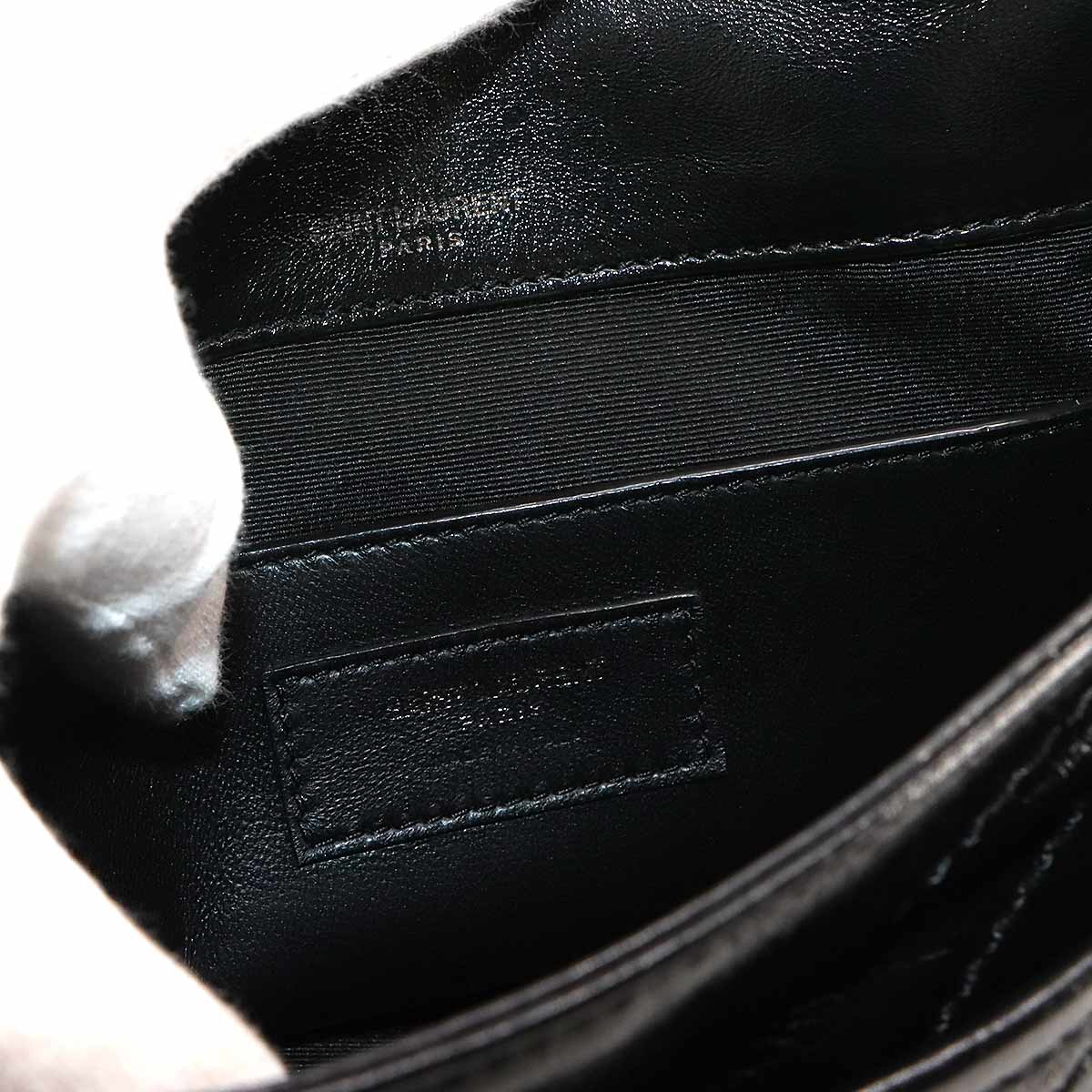 Niki Baby Chain Shoulder Bag Leather Noir 633160