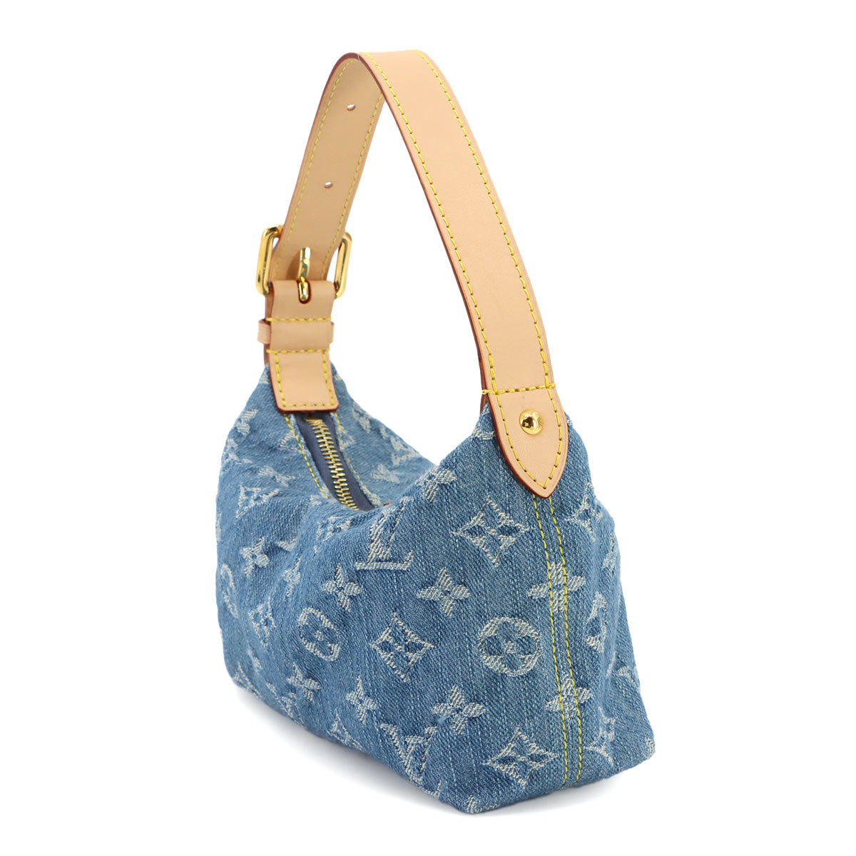 Monogram Denim Hills Pochette Hand Bag Blue M82949