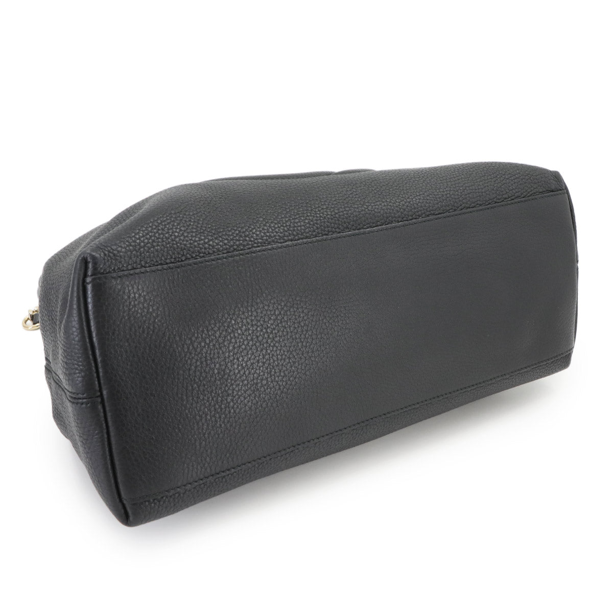 Interlocking G Soho Chain Tote Bag Leather Black 536196 Purse