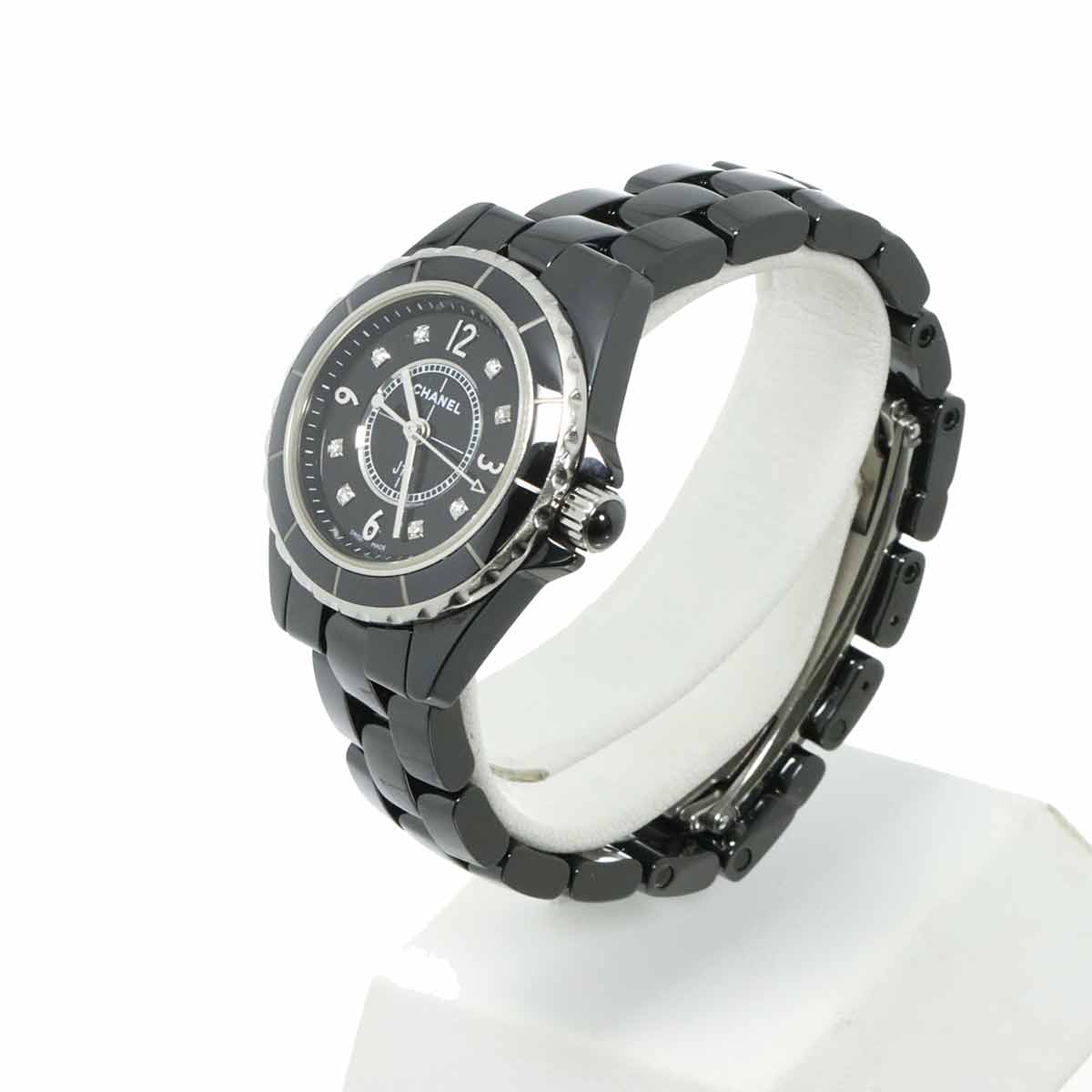 J12 29mm H2569 8P Diamond Quartz Black Dial Ladies Watch
