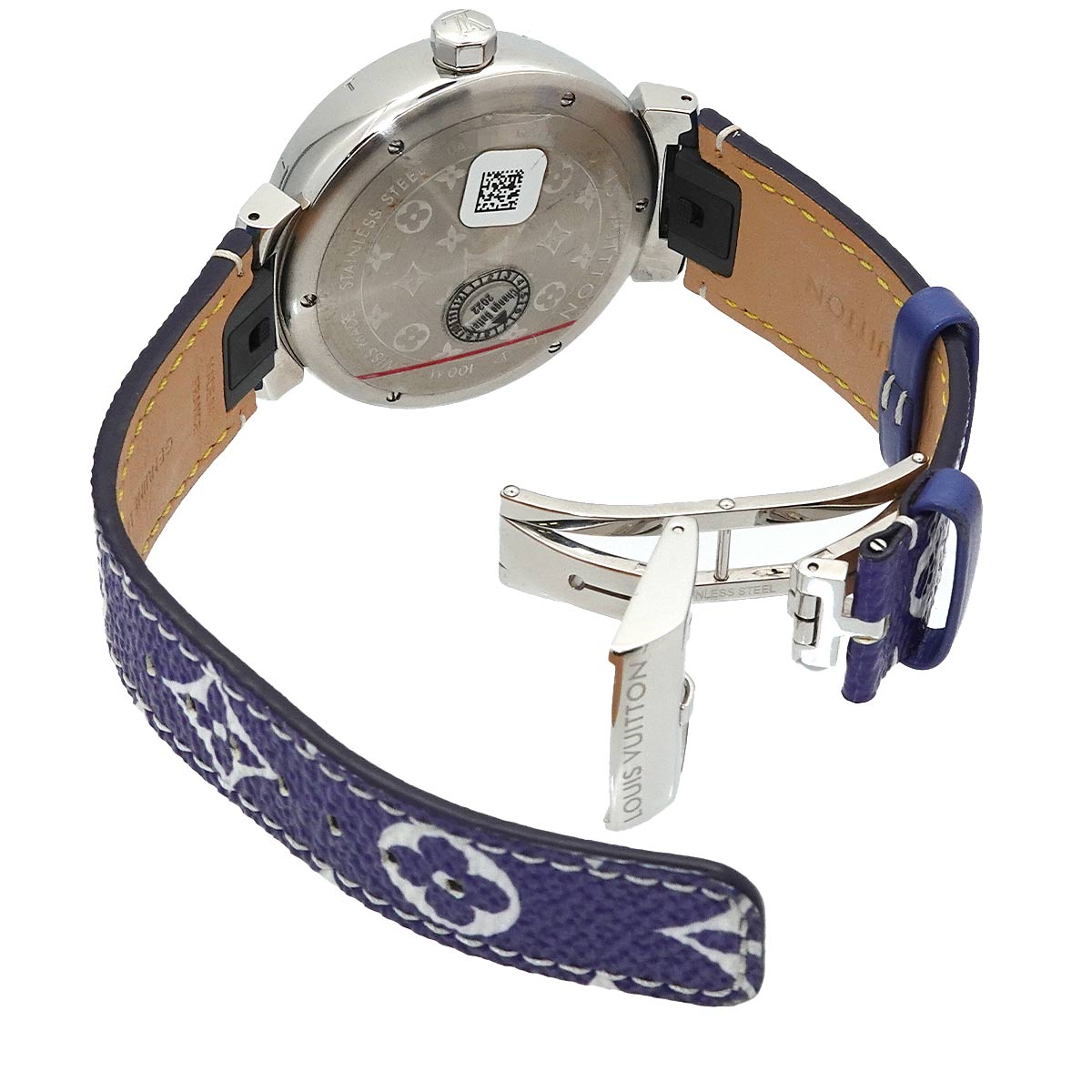 Tambour GM QA114 Quartz Monogram White Dial Mens