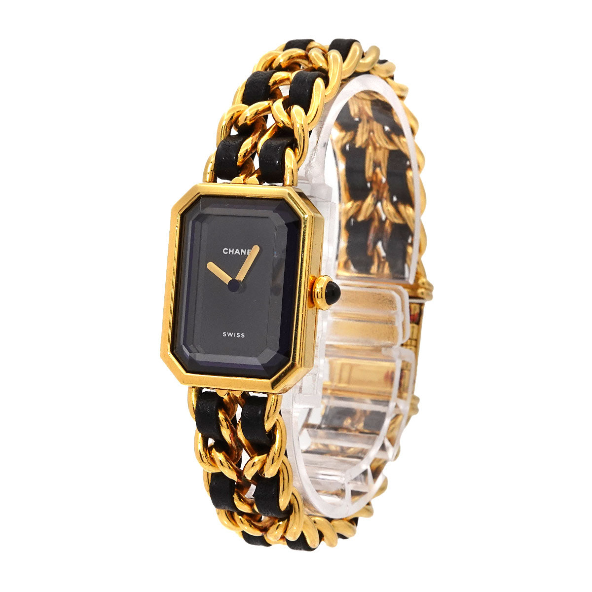 Premiere Size L H0001 Vintage Quartz Black Dial Ladies Watch