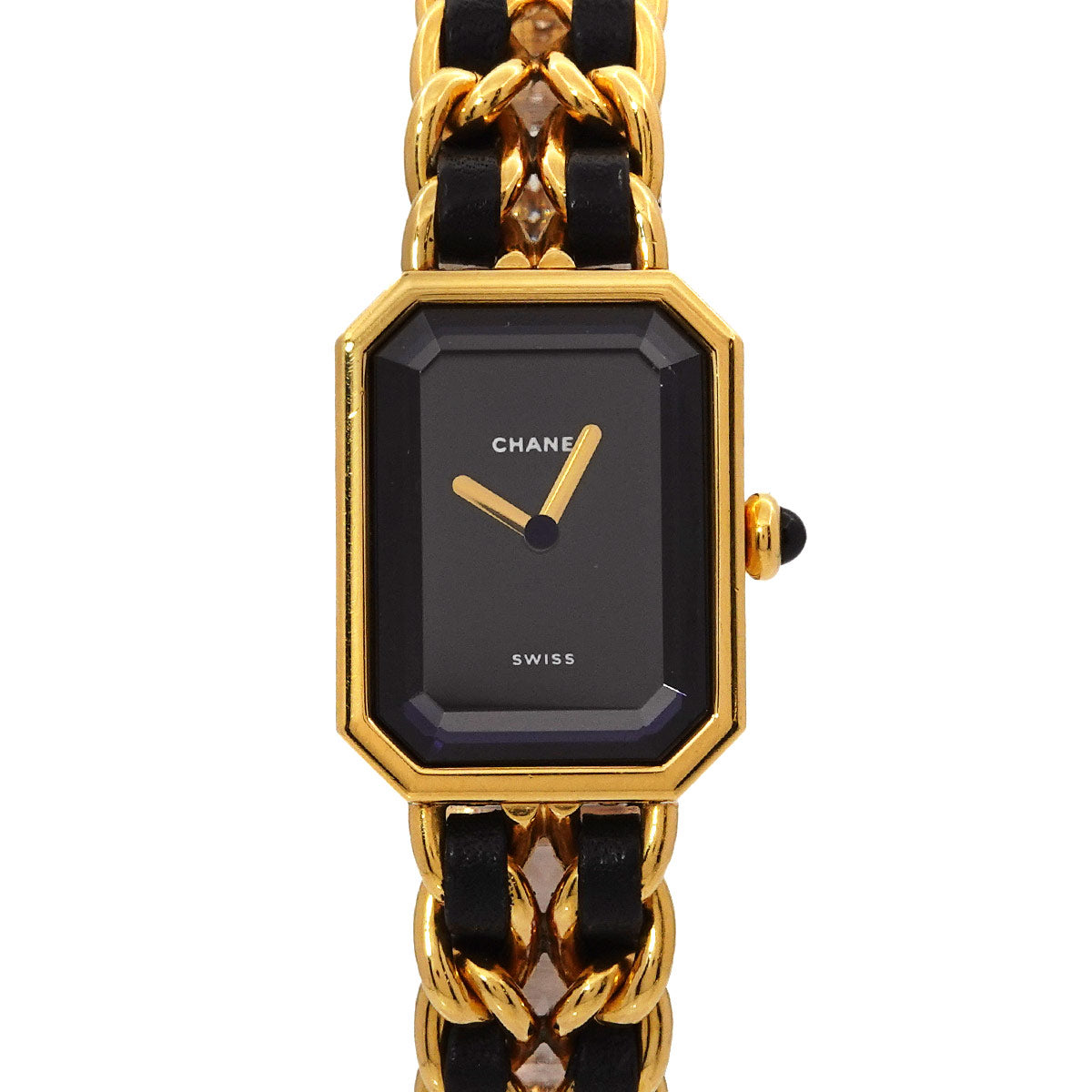 Premiere Size L H0001 Vintage Quartz Black Dial Ladies Watch