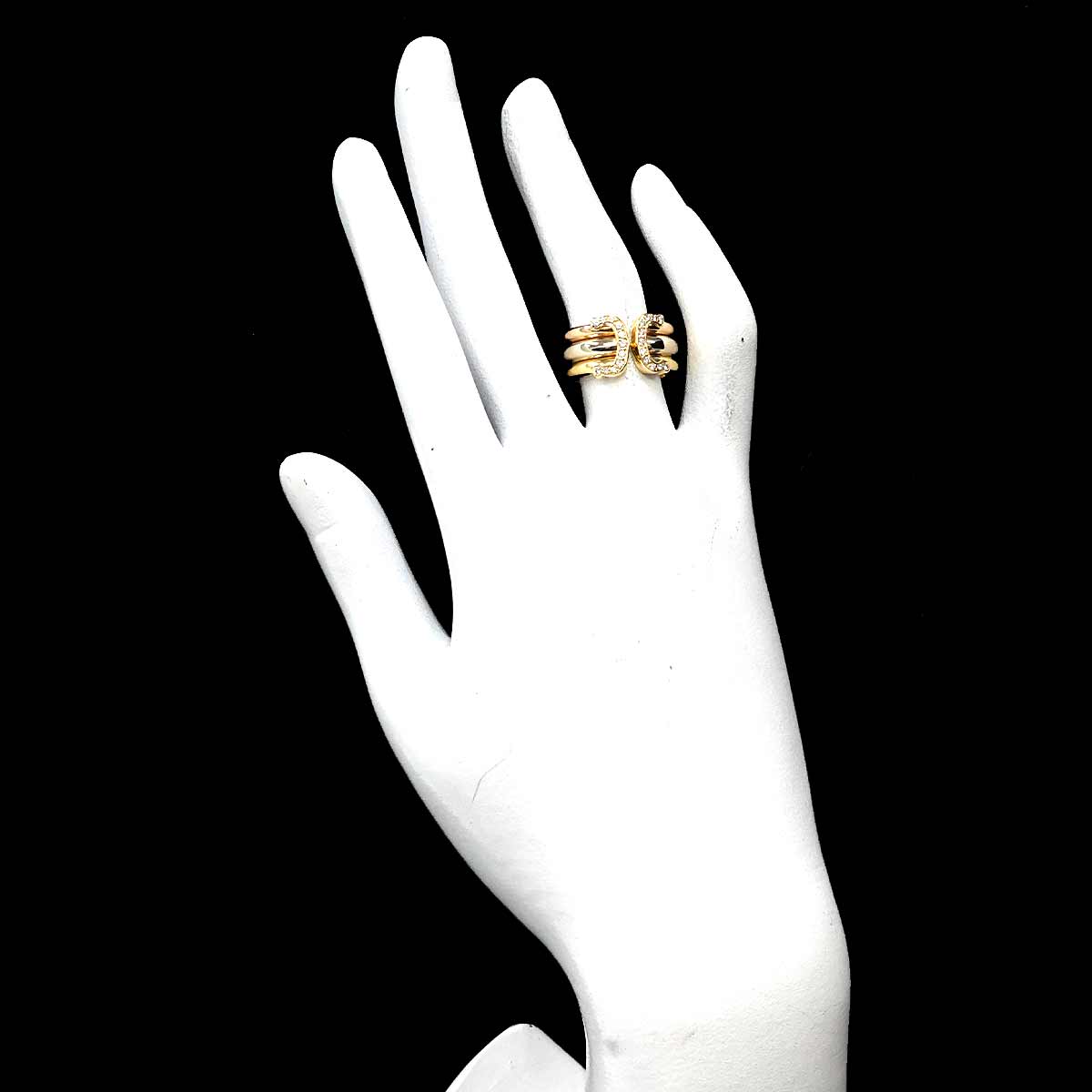 C2 Diamond Ring 18K YG WG PG 750 Size51 5.5-5.75(US)