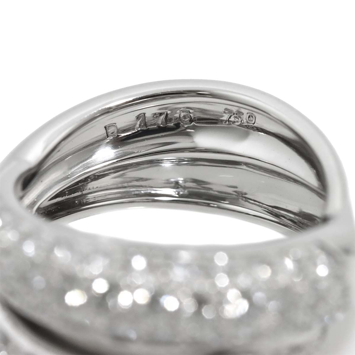 Diamond 1.76ct Ring 18K K18 WG White Gold size6(US)