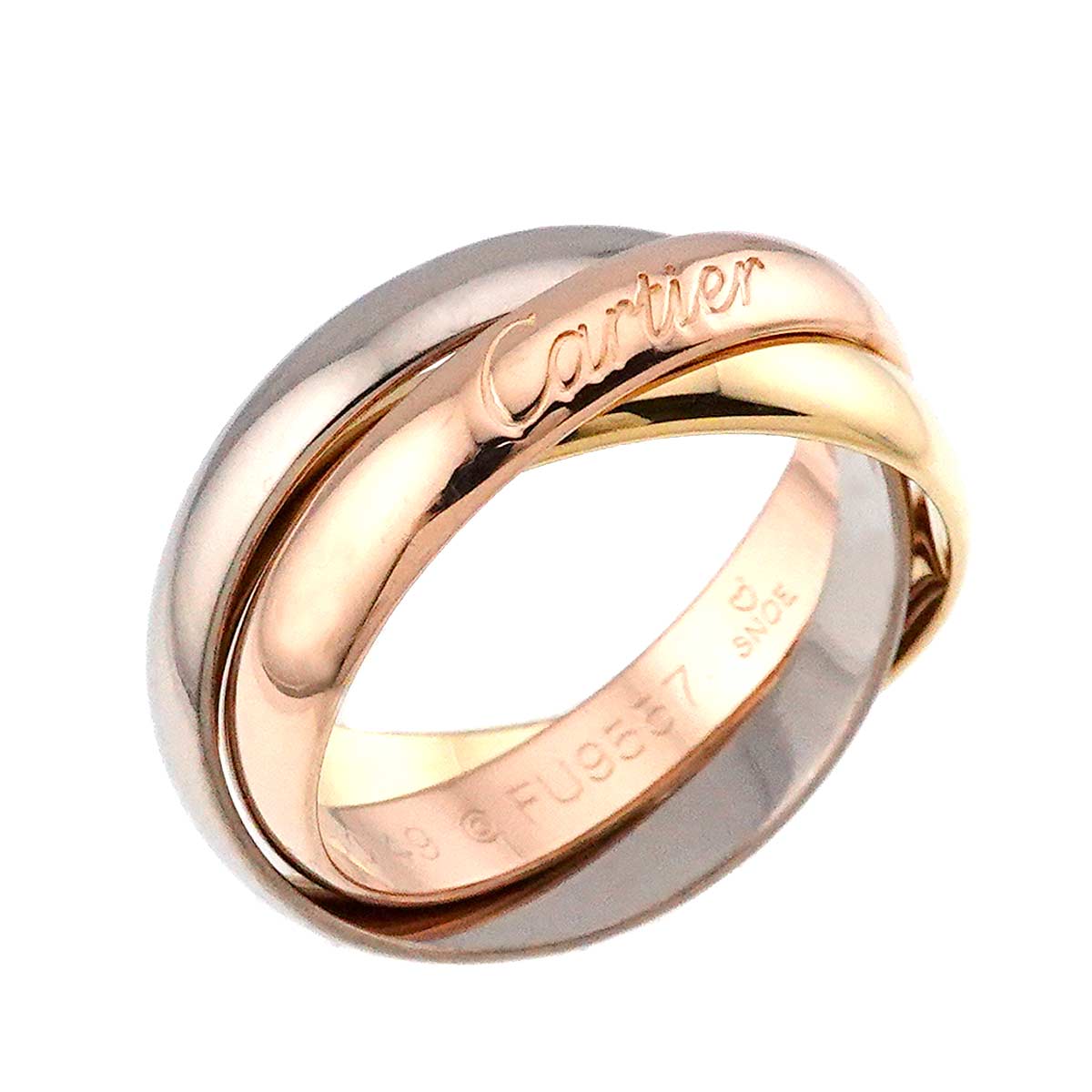 Trinity Ring MM 18K YG WG PG 750 Size49 4.75-5(US)