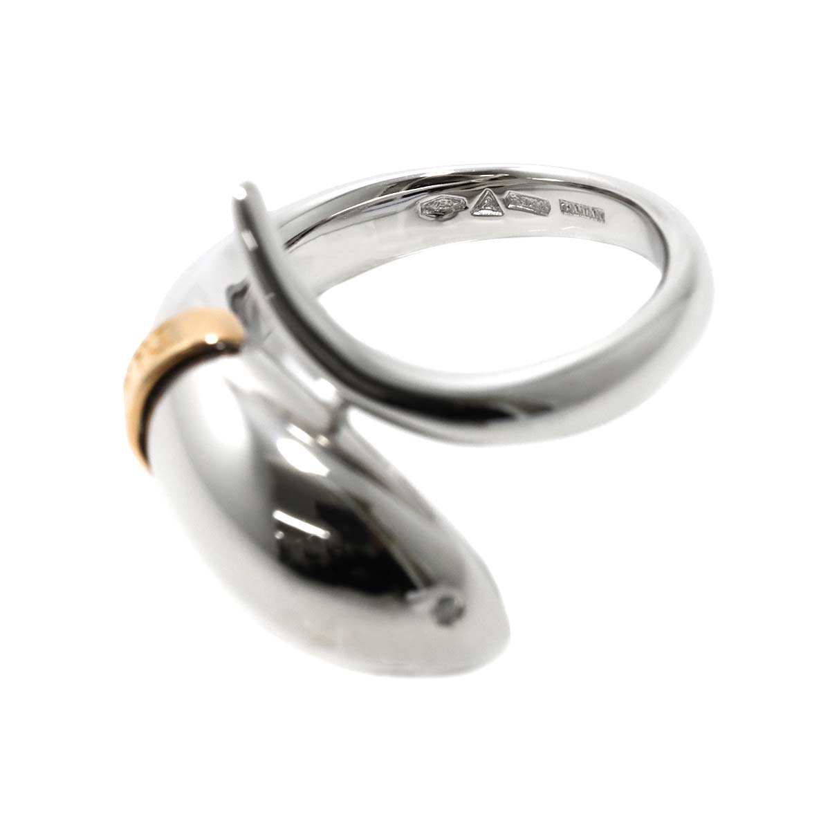 Eden Diamond Ring 18K White Pink Gold 750 size6(US)