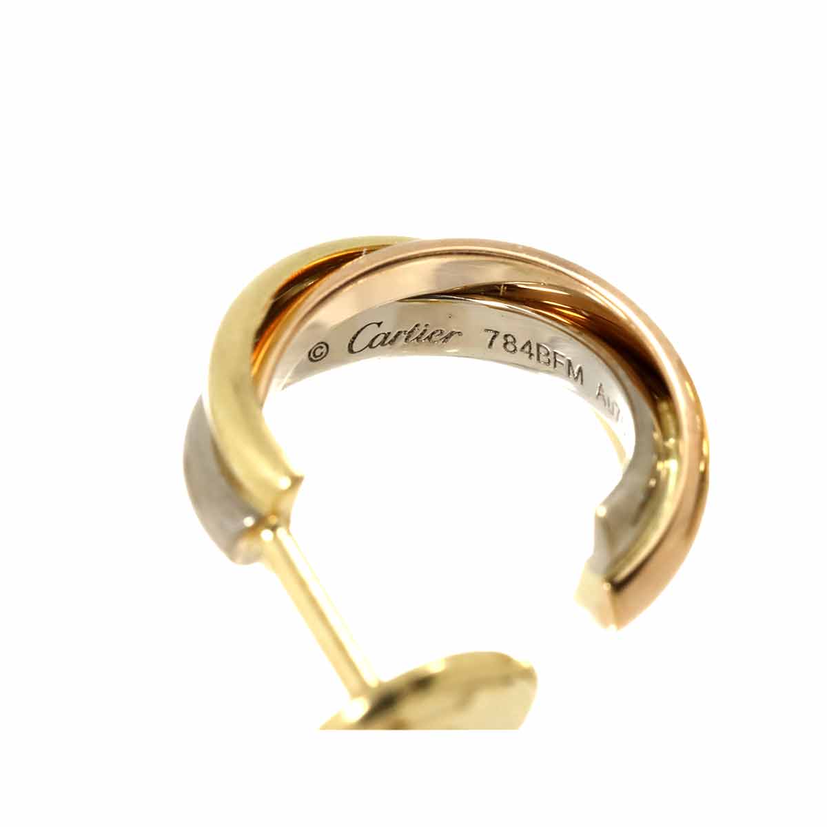 Trinity Earrings Pierced 18K YG WG PG 750