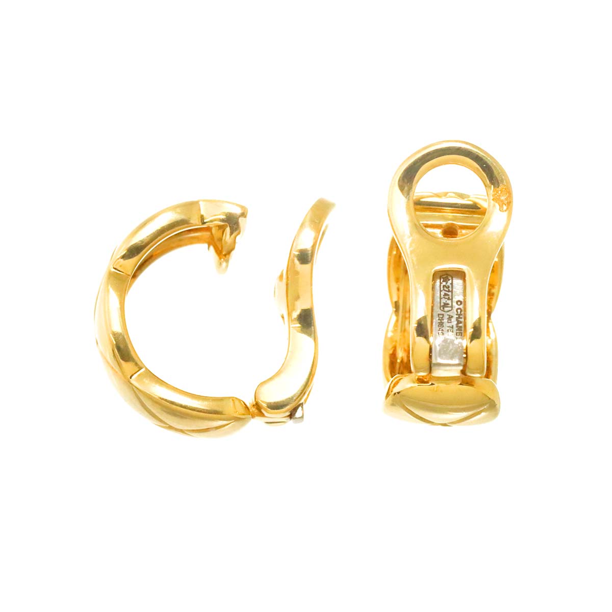 Coco Crush Earrings Clip on 18K YG 750