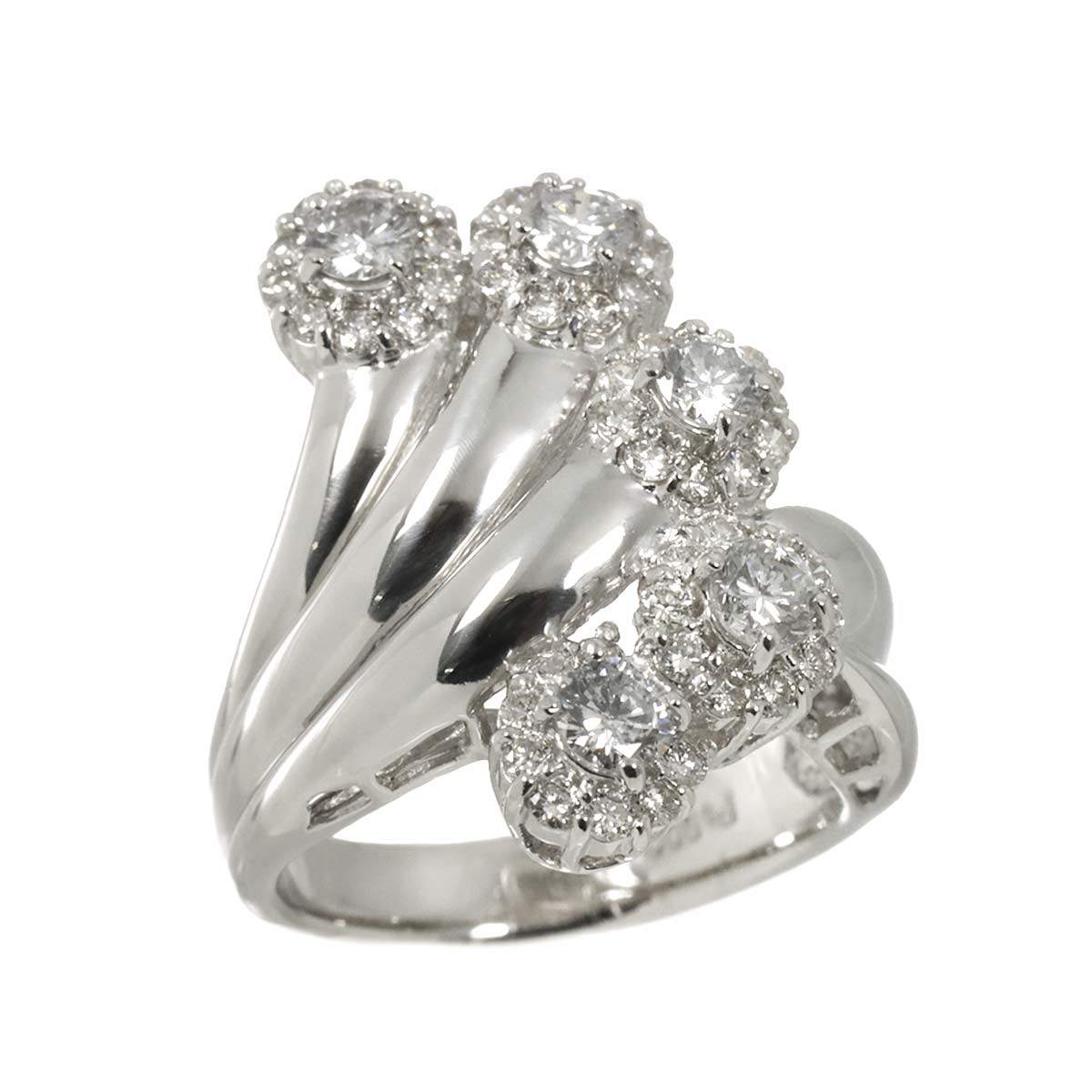 Diamond 1.55ct Ring Pt size5.75-6(US)