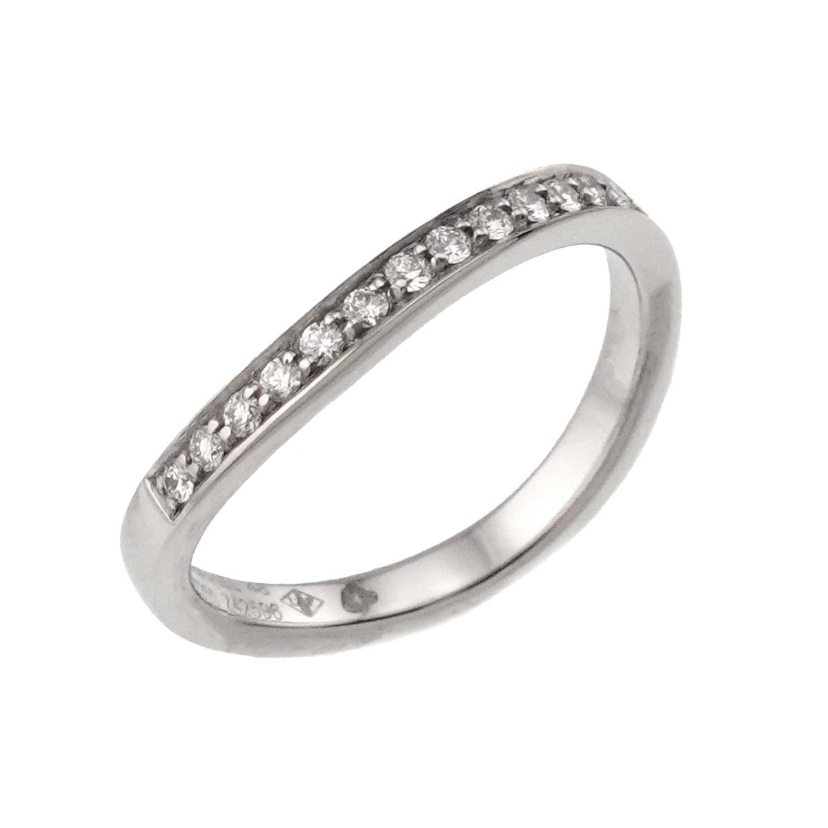RUBAN Half Diamond Ring Platinum size48 4.5(US)
