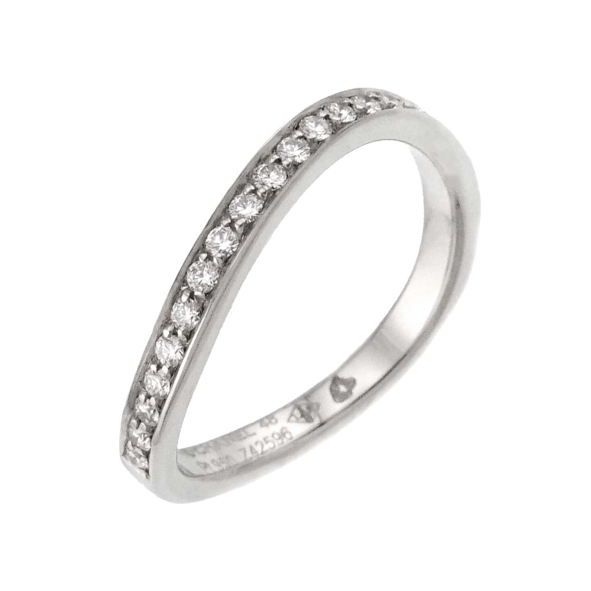 RUBAN Half Diamond Ring Platinum size48 4.5(US)