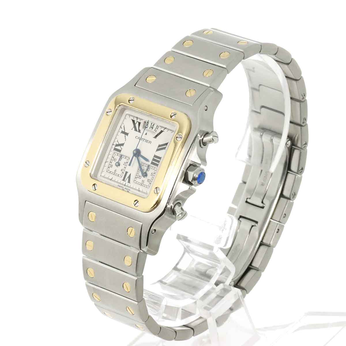 Santos Galbee LM W20042C4 YG Cream Dial Mens Watch