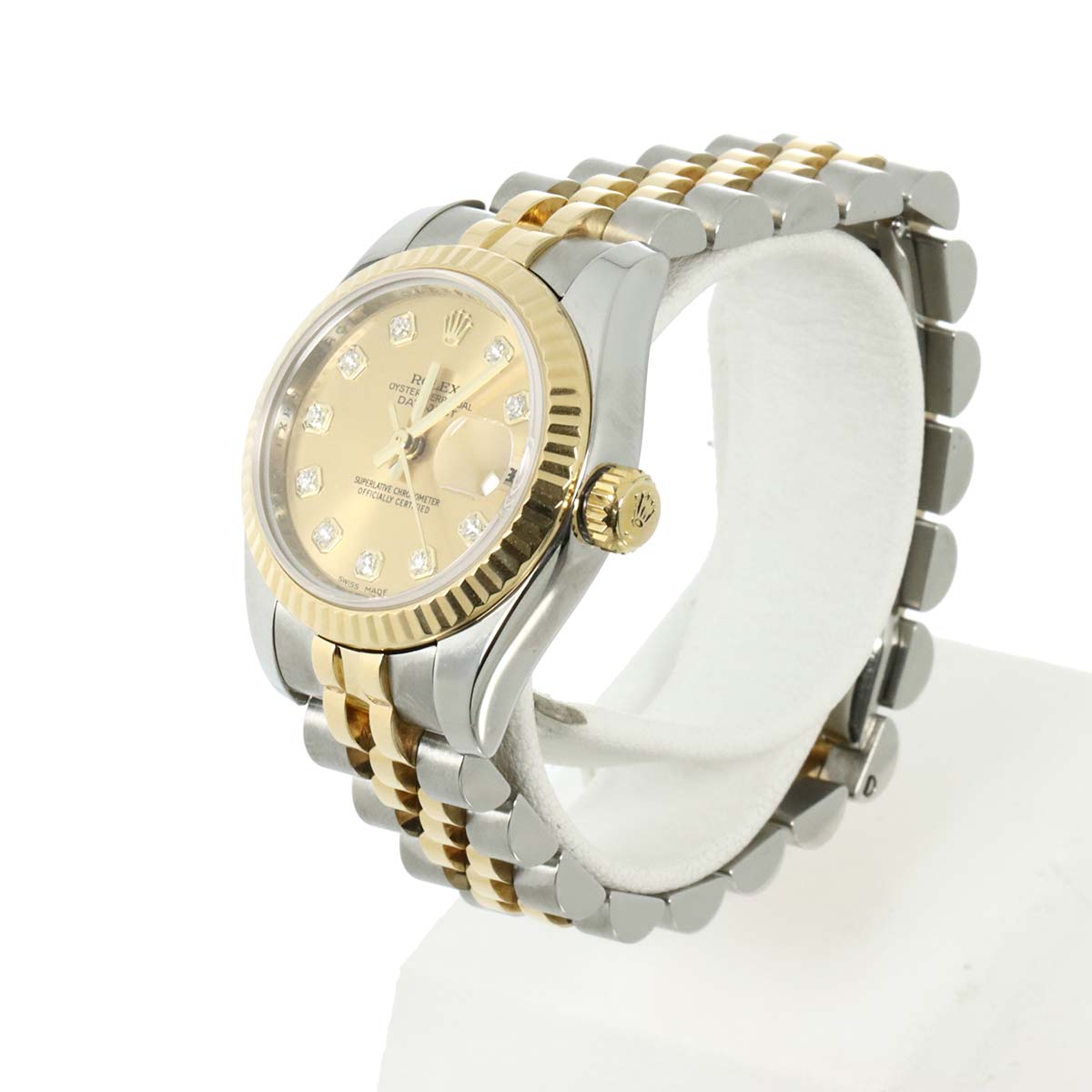 Datejust 179173G Serial Z 750 YG 10P Diamond Gold Dial Ladies