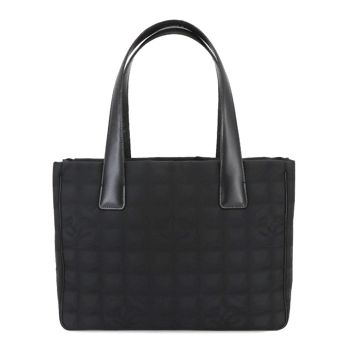 New Travel Line Tote PM Bag Nylon Jacquard Leather Black A20457