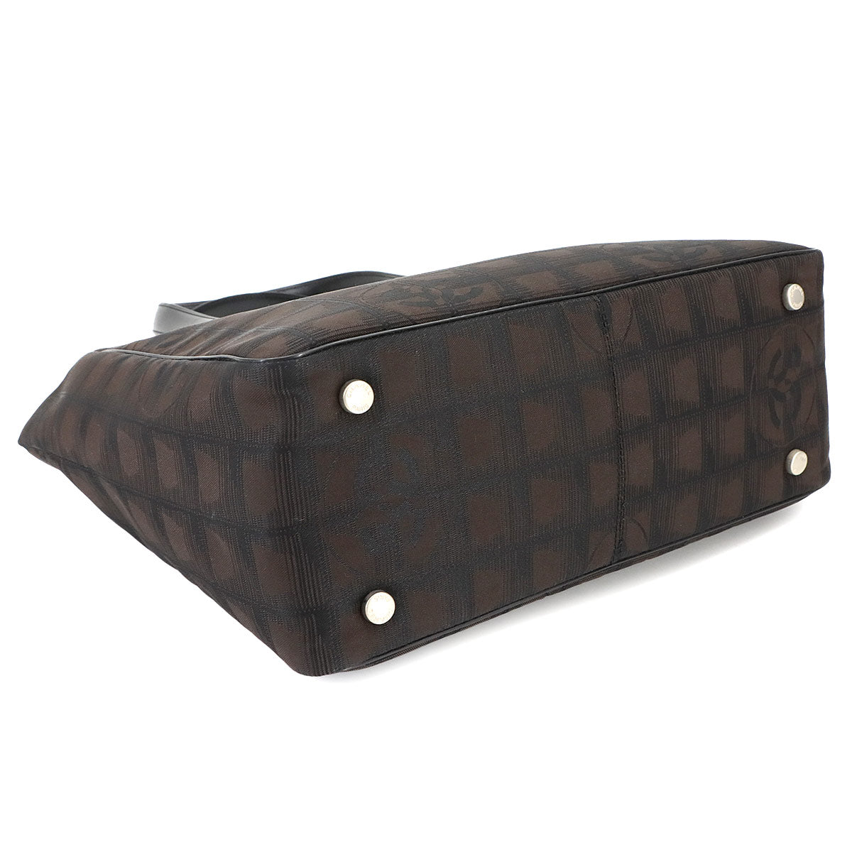 New Travel Line Tote PM Bag Nylon Jacquard Leather Brown A20457