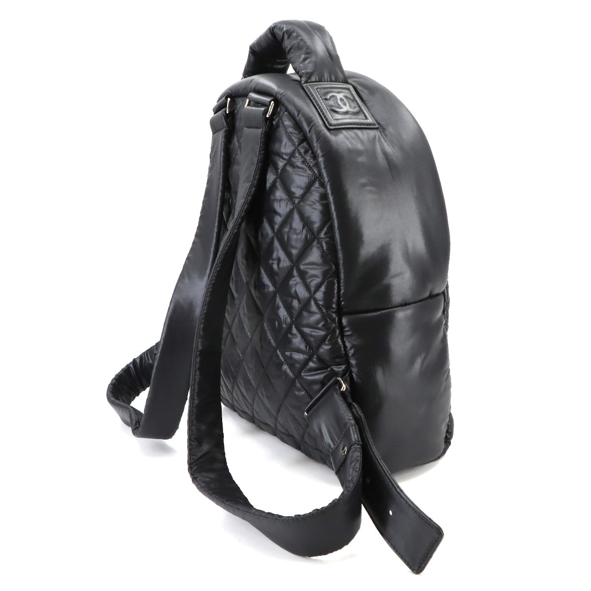 Coco Cocoon Back Pack Nylon Leather Black A92559 Purse