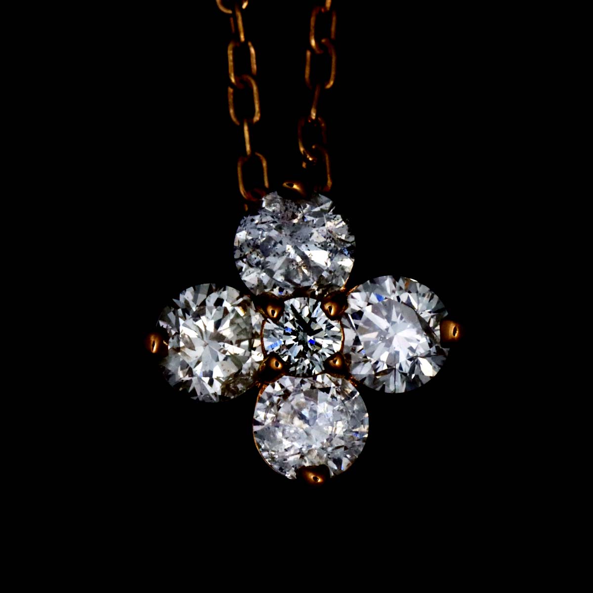 Diamond 0.433ct Necklace 18K Pink Gold 750