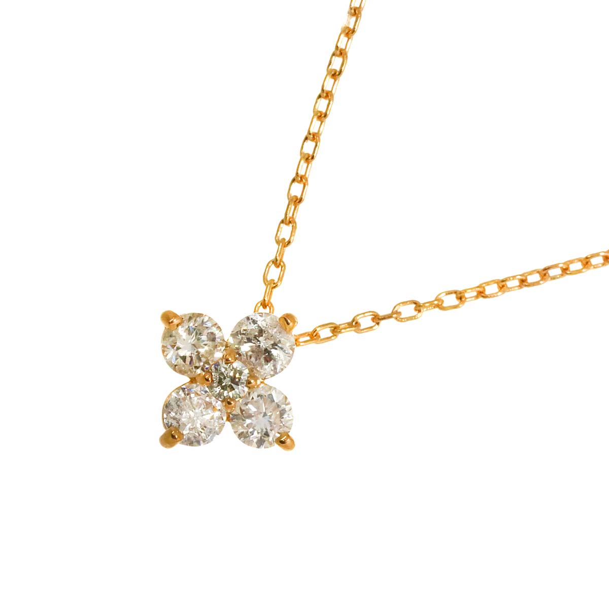 Diamond 0.433ct Necklace 18K Pink Gold 750