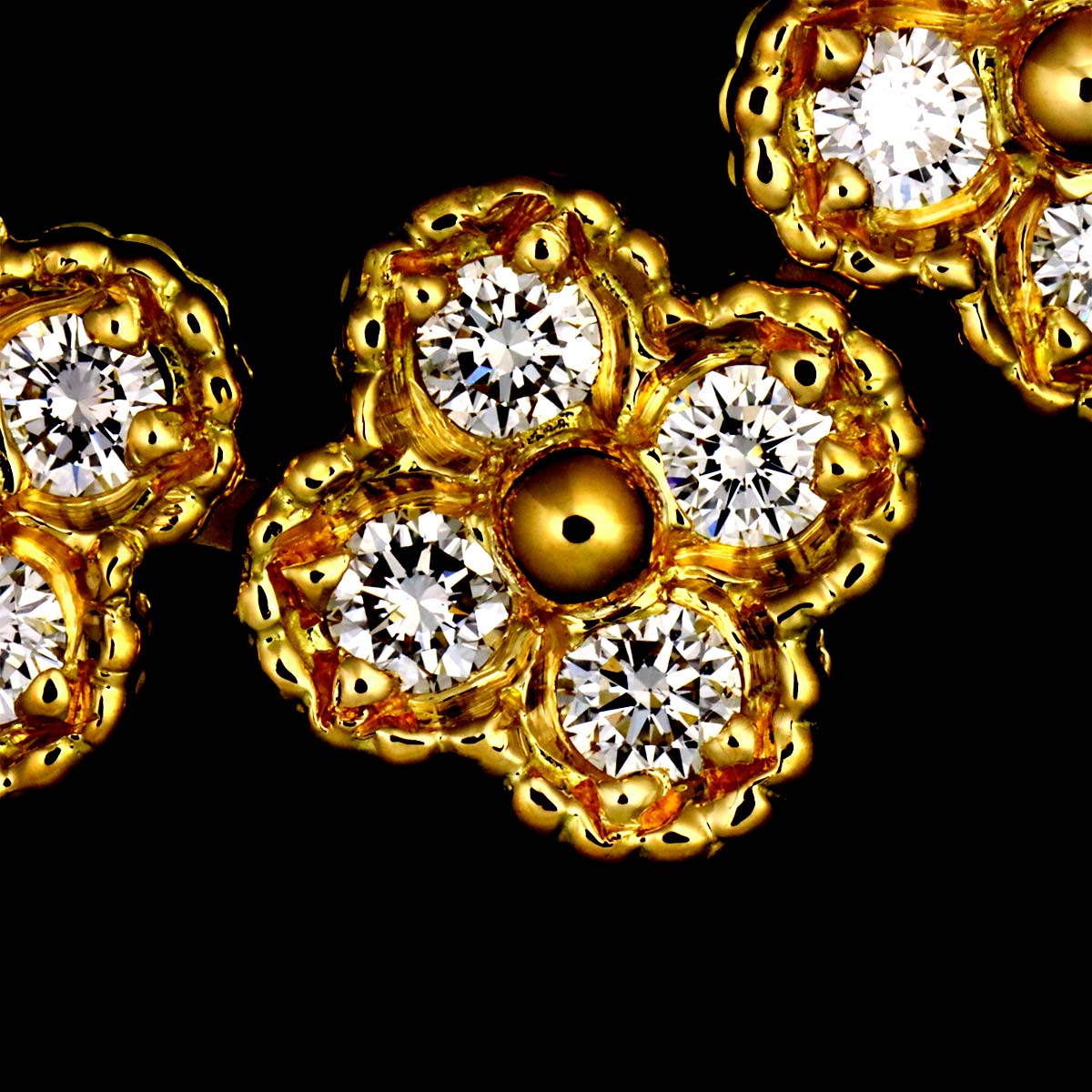 Alhambra Diamond 1.51ct Necklace 18K YG 750