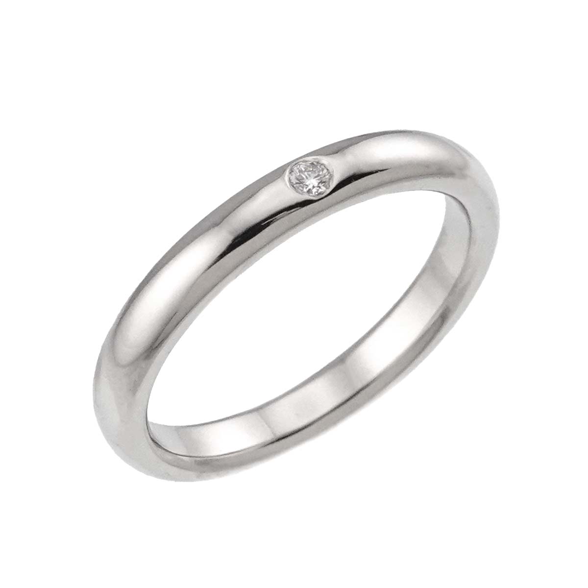 Stacking Band Ring Diamond 1P Platinum Size4.75-5(US)