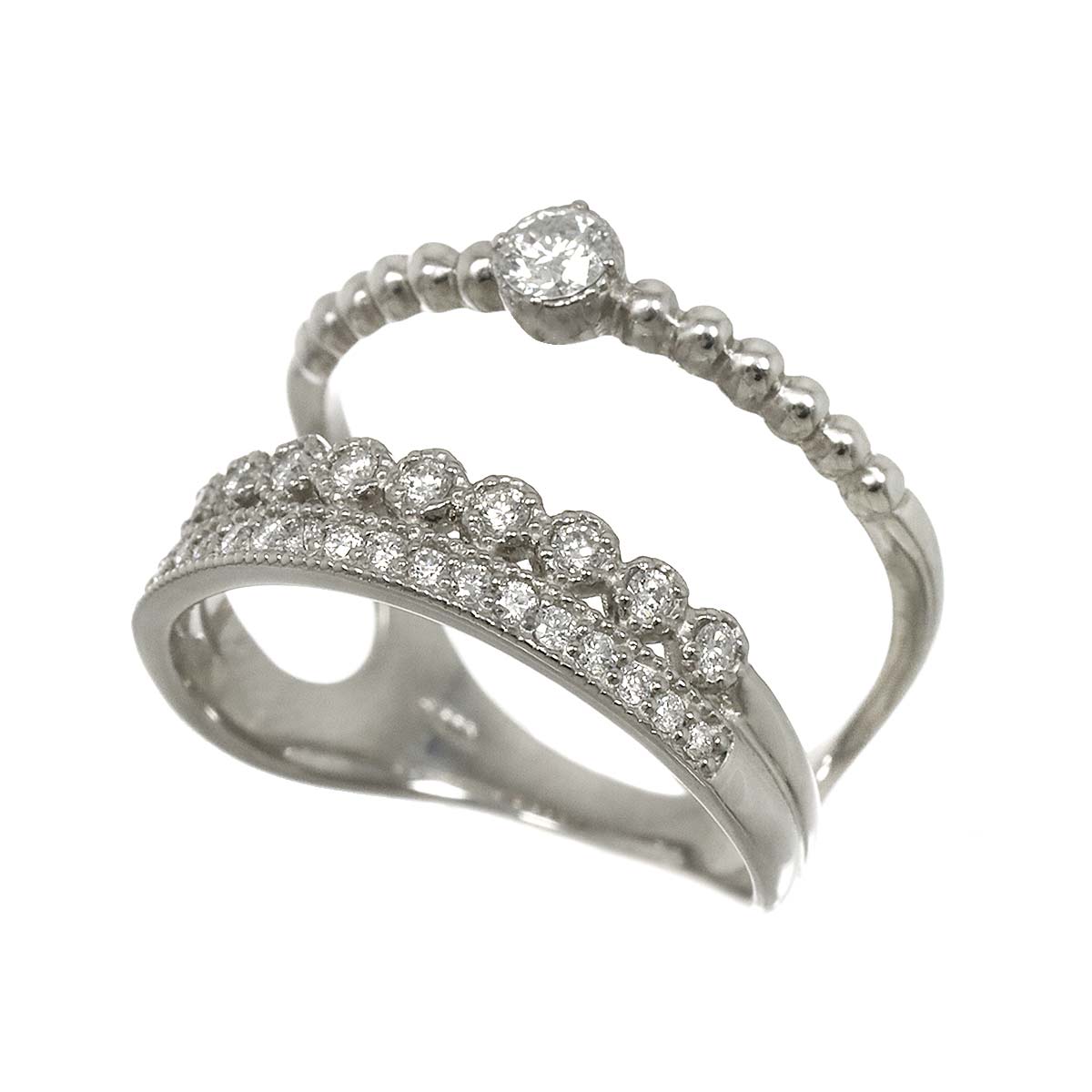 Diamond 0.36ct Ring Pt Platinum size6.5-6.75(US)